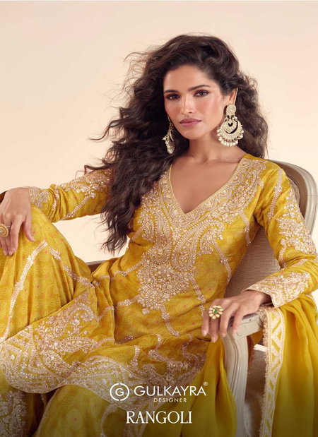 Rangoli By Gulkayra Chinon Designer Wholesale Readymade Suits Suppliers In India